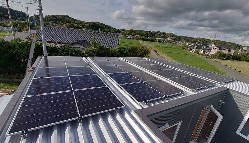富津市太陽電池モジュール敷設